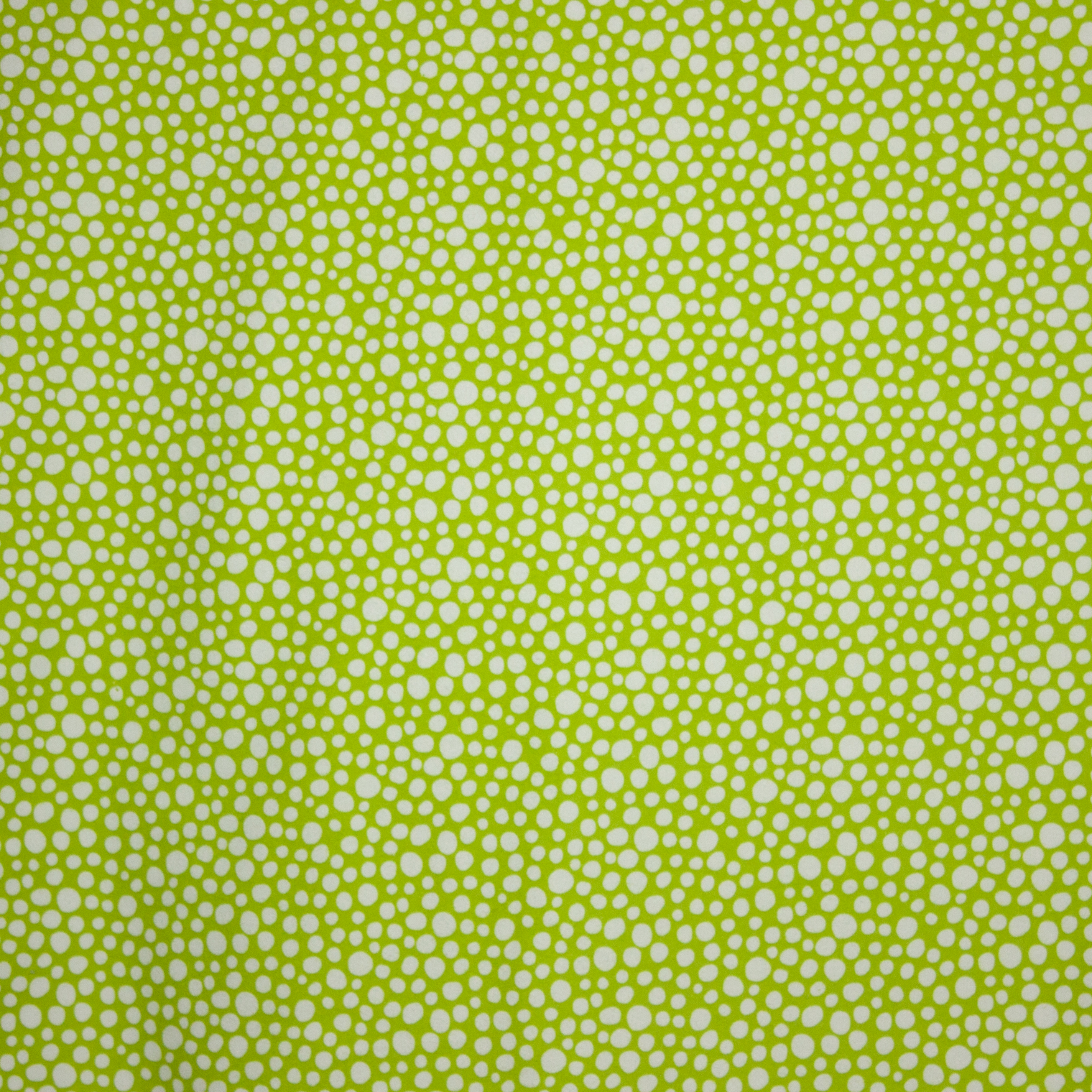 Flanel groen met witte stippen